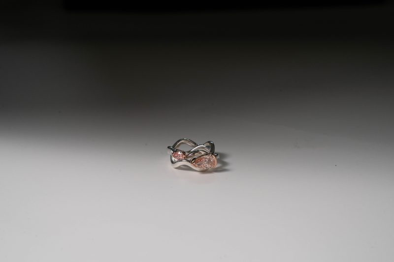 SETTE Jewelry Coquette Pink Pear Lab Diamond Pinky Ring - Image 4