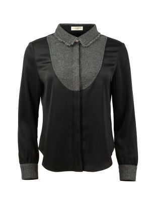 A.SHIMUS Black Fancy Tweed Button Up Shirt