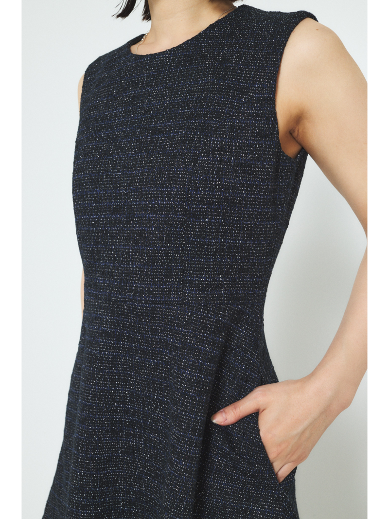 A.SHIMUS NAVY SLEEVELESS DRESS - Image 4