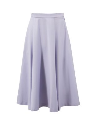 A.SHIMUS Lilac High-Waist Midi Skirt