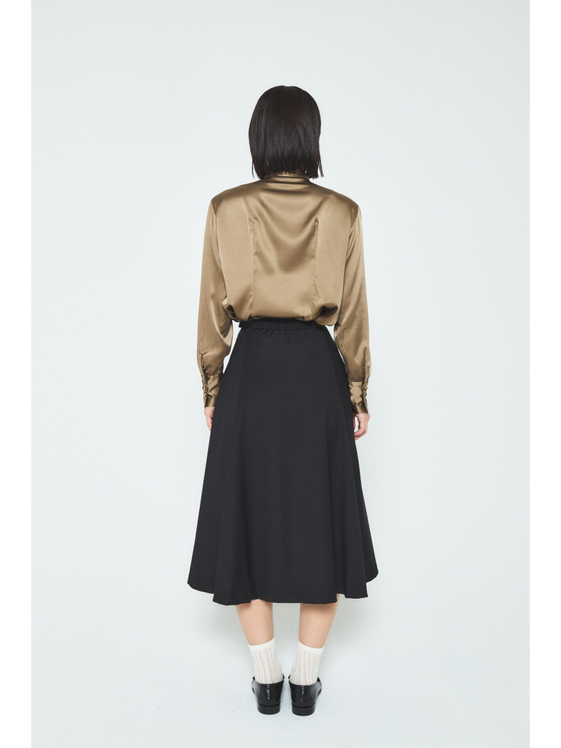 A.SHIMUS Black High-Waist Midi Skirt - Image 4