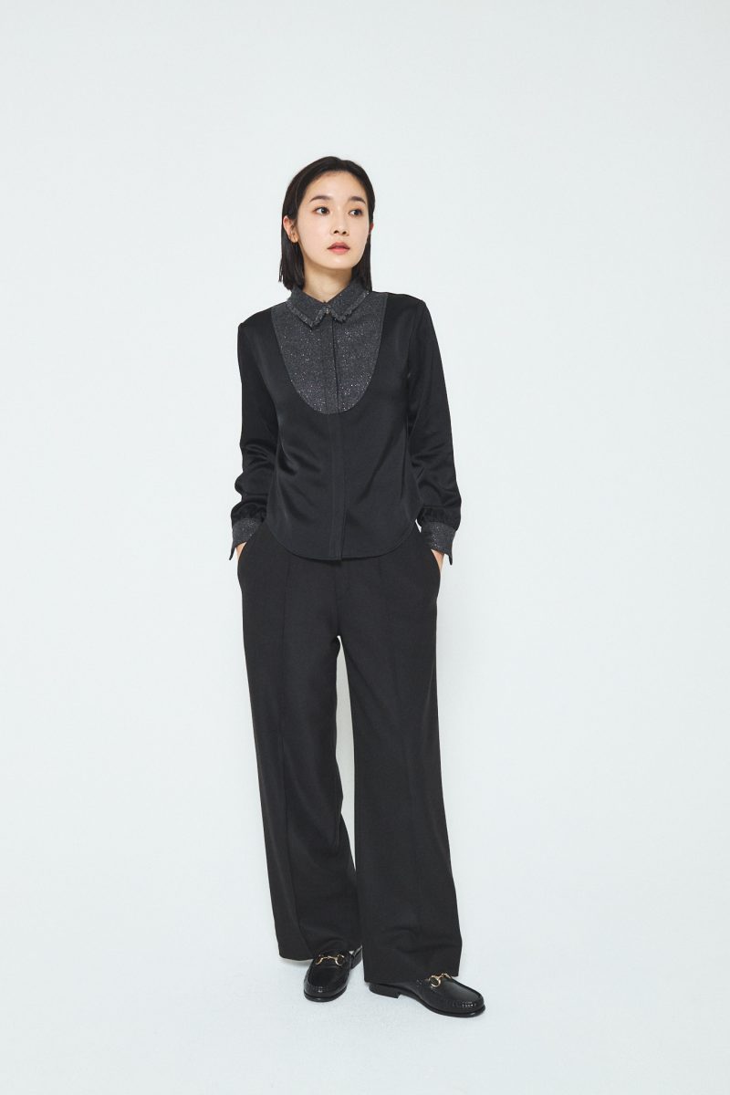 A.SHIMUS Black Fancy Tweed Button Up Shirt - Image 3