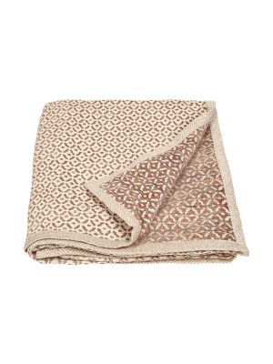 JORO Jacquard Throw In Terracotta