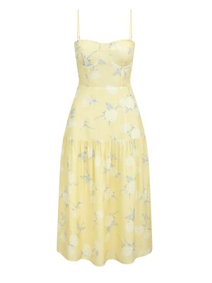 Me Esse Yellow Midi Dress