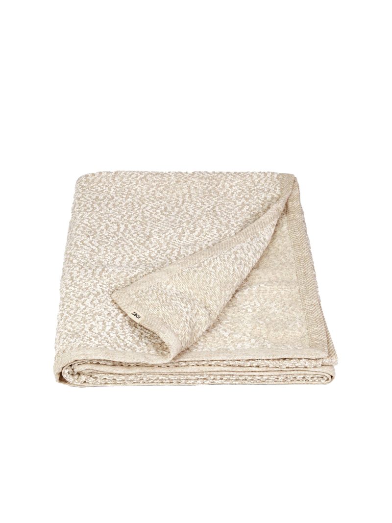 JORO Sawan Jacquard Throw - Pearl White & Grey