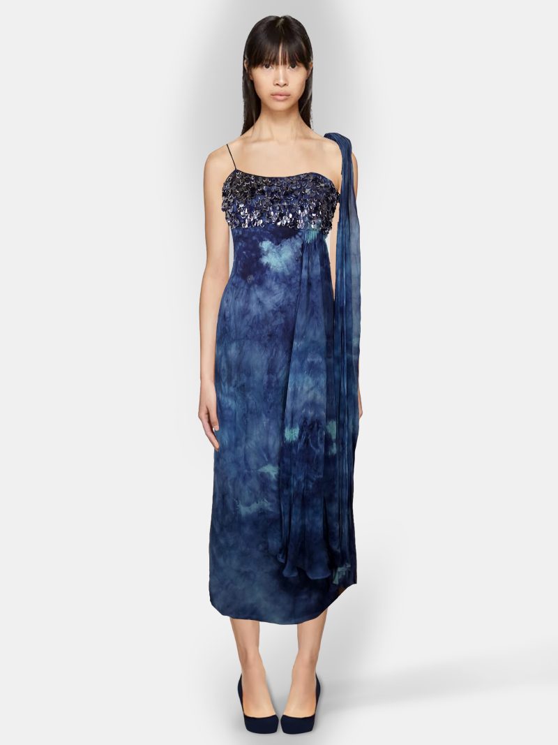 Rough And Tumble Vintage Blue Gown Dress - Image 2