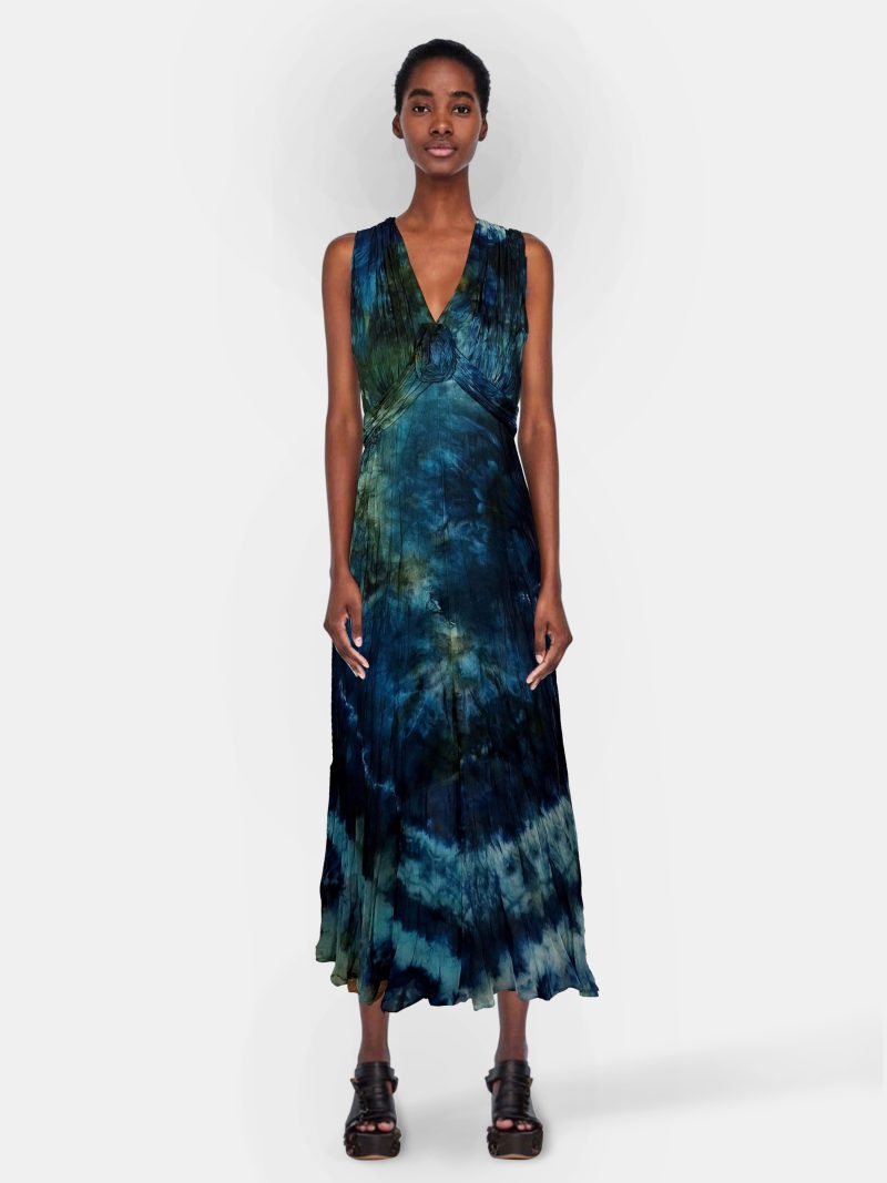 Rough And Tumble Vintage Blue Evening Dress - Image 2